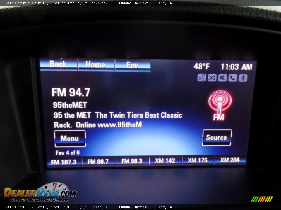 2014 Chevrolet Cruze LT Silver Ice Metallic / Jet Black/Brick Photo #27