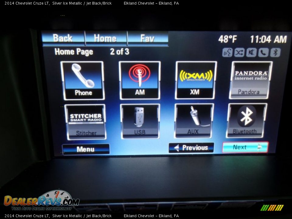 2014 Chevrolet Cruze LT Silver Ice Metallic / Jet Black/Brick Photo #28