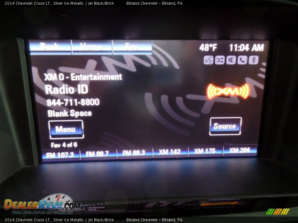 2014 Chevrolet Cruze LT Silver Ice Metallic / Jet Black/Brick Photo #30