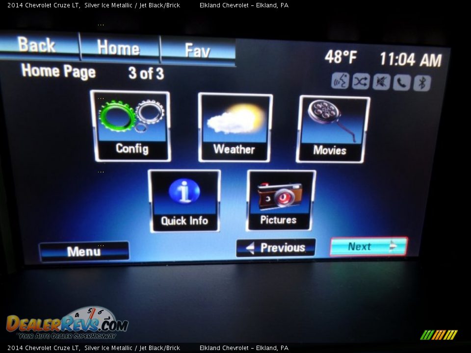 2014 Chevrolet Cruze LT Silver Ice Metallic / Jet Black/Brick Photo #31