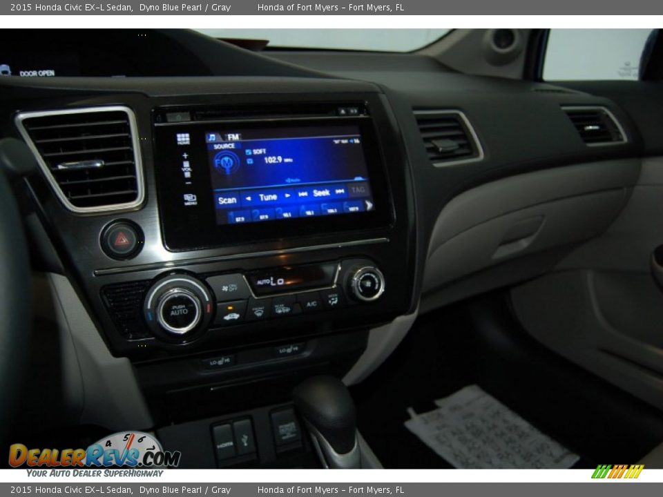 2015 Honda Civic EX-L Sedan Dyno Blue Pearl / Gray Photo #14