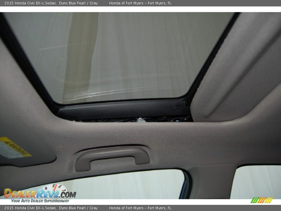 2015 Honda Civic EX-L Sedan Dyno Blue Pearl / Gray Photo #15