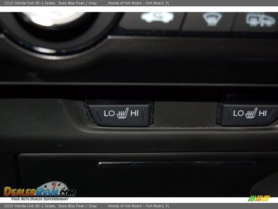 2015 Honda Civic EX-L Sedan Dyno Blue Pearl / Gray Photo #17