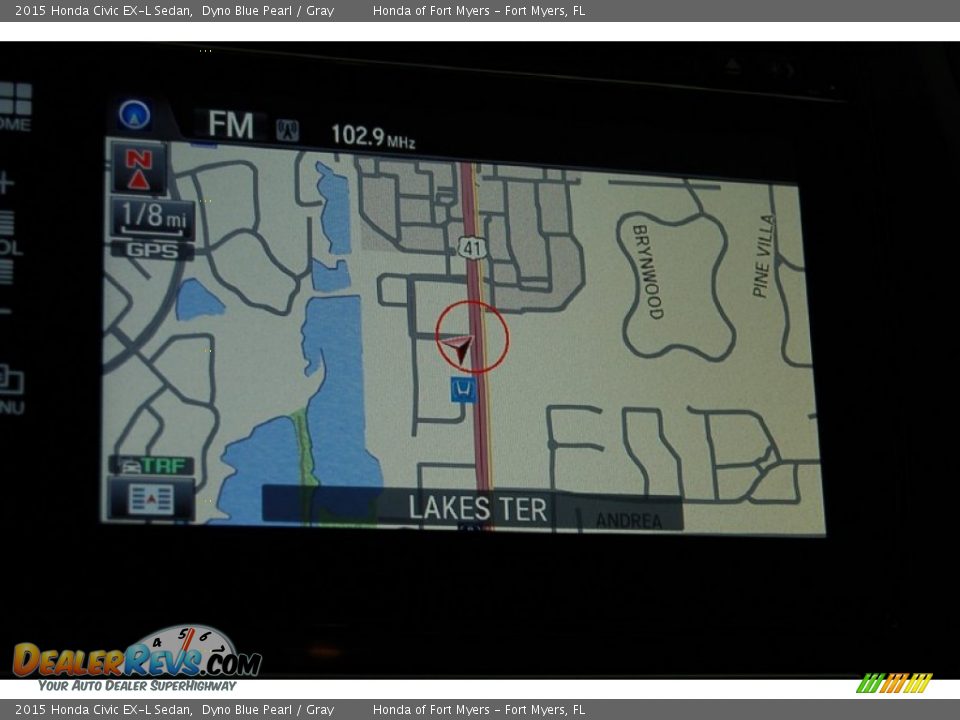 2015 Honda Civic EX-L Sedan Dyno Blue Pearl / Gray Photo #20