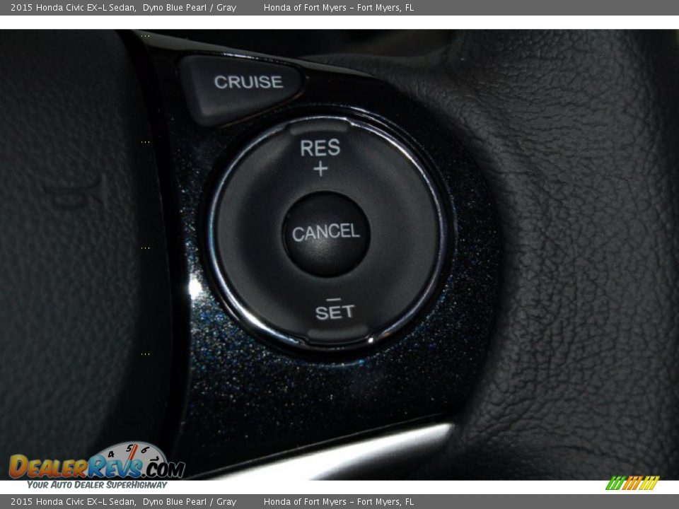 2015 Honda Civic EX-L Sedan Dyno Blue Pearl / Gray Photo #22