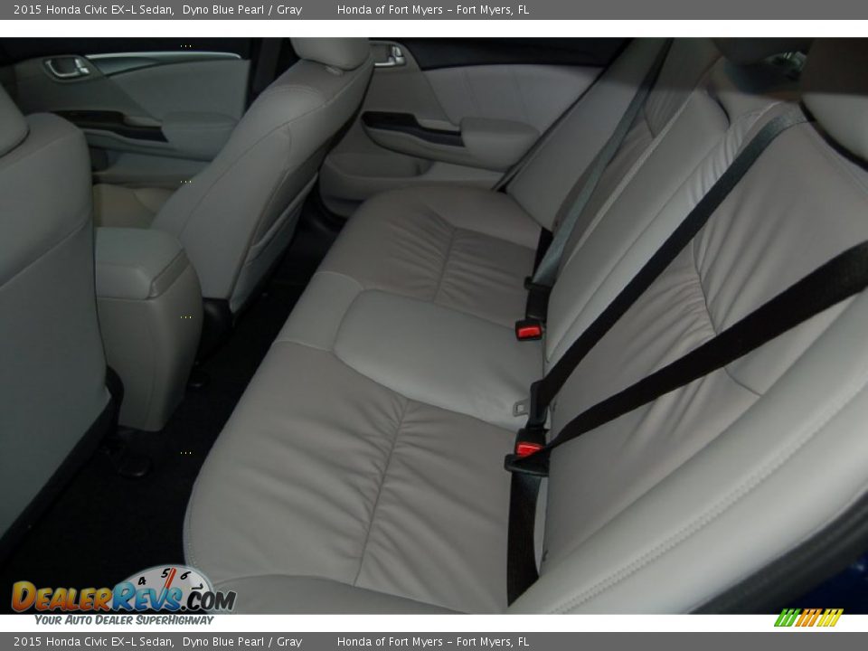 2015 Honda Civic EX-L Sedan Dyno Blue Pearl / Gray Photo #26