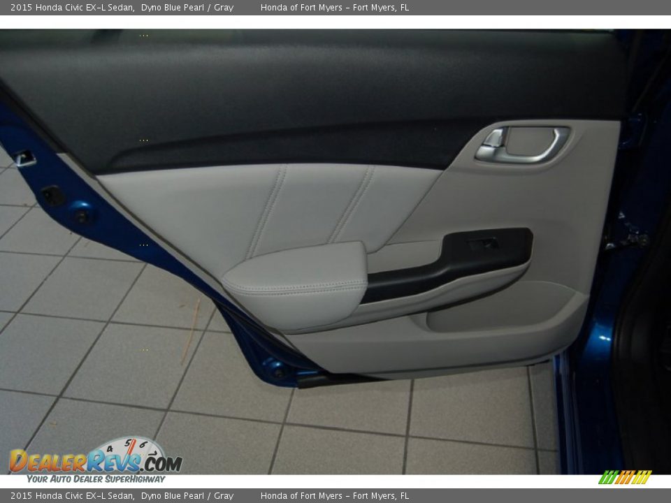 2015 Honda Civic EX-L Sedan Dyno Blue Pearl / Gray Photo #22