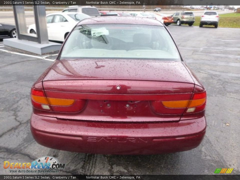 2001 Saturn S Series SL2 Sedan Cranberry / Tan Photo #6