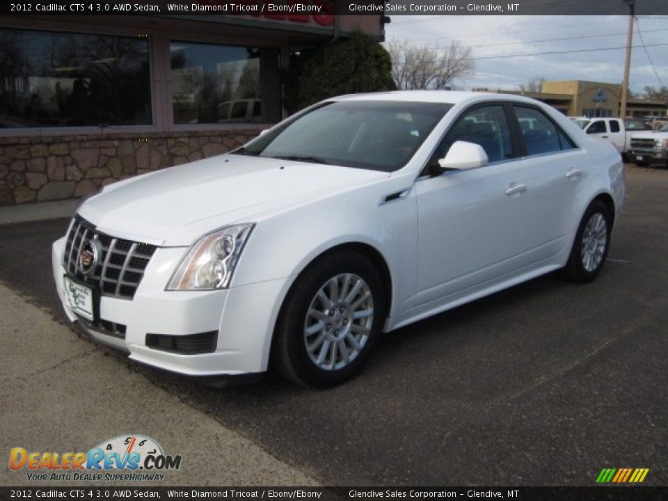 2012 Cadillac CTS 4 3.0 AWD Sedan White Diamond Tricoat / Ebony/Ebony Photo #1