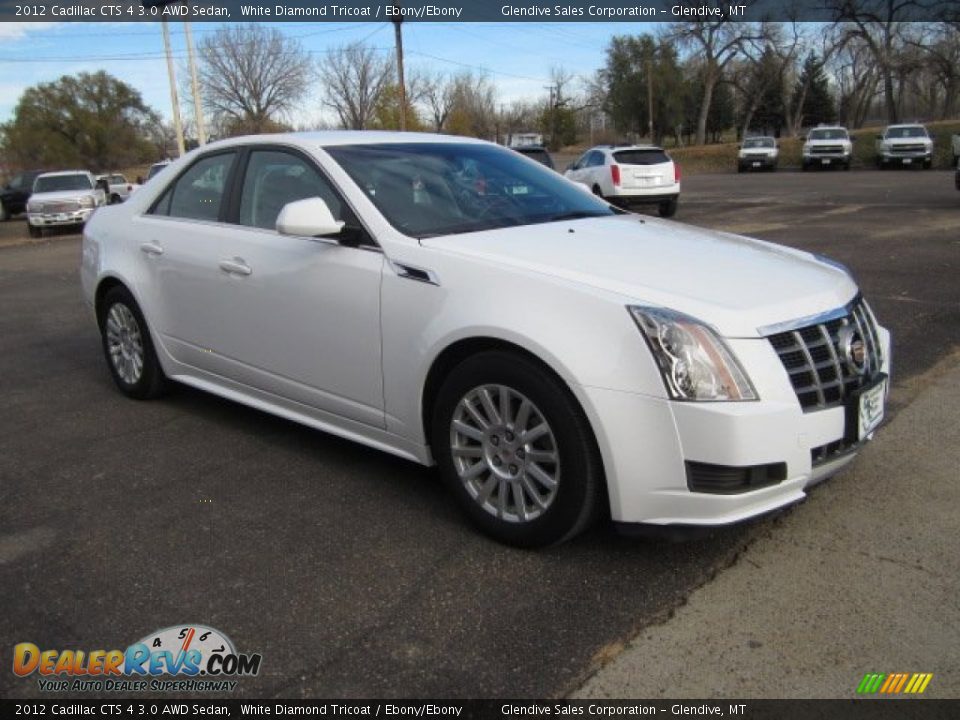 2012 Cadillac CTS 4 3.0 AWD Sedan White Diamond Tricoat / Ebony/Ebony Photo #2