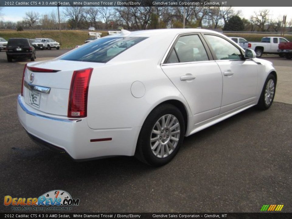 2012 Cadillac CTS 4 3.0 AWD Sedan White Diamond Tricoat / Ebony/Ebony Photo #3