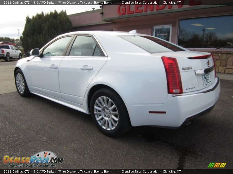 2012 Cadillac CTS 4 3.0 AWD Sedan White Diamond Tricoat / Ebony/Ebony Photo #4