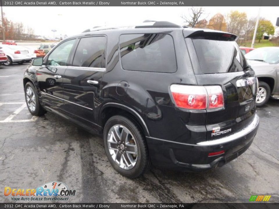 2012 GMC Acadia Denali AWD Carbon Black Metallic / Ebony Photo #7