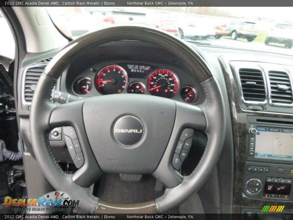 2012 GMC Acadia Denali AWD Carbon Black Metallic / Ebony Photo #18