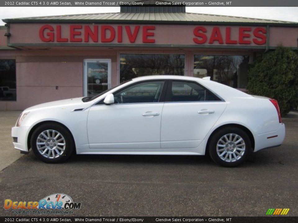 2012 Cadillac CTS 4 3.0 AWD Sedan White Diamond Tricoat / Ebony/Ebony Photo #21