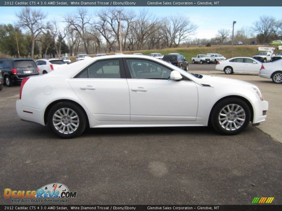 2012 Cadillac CTS 4 3.0 AWD Sedan White Diamond Tricoat / Ebony/Ebony Photo #22