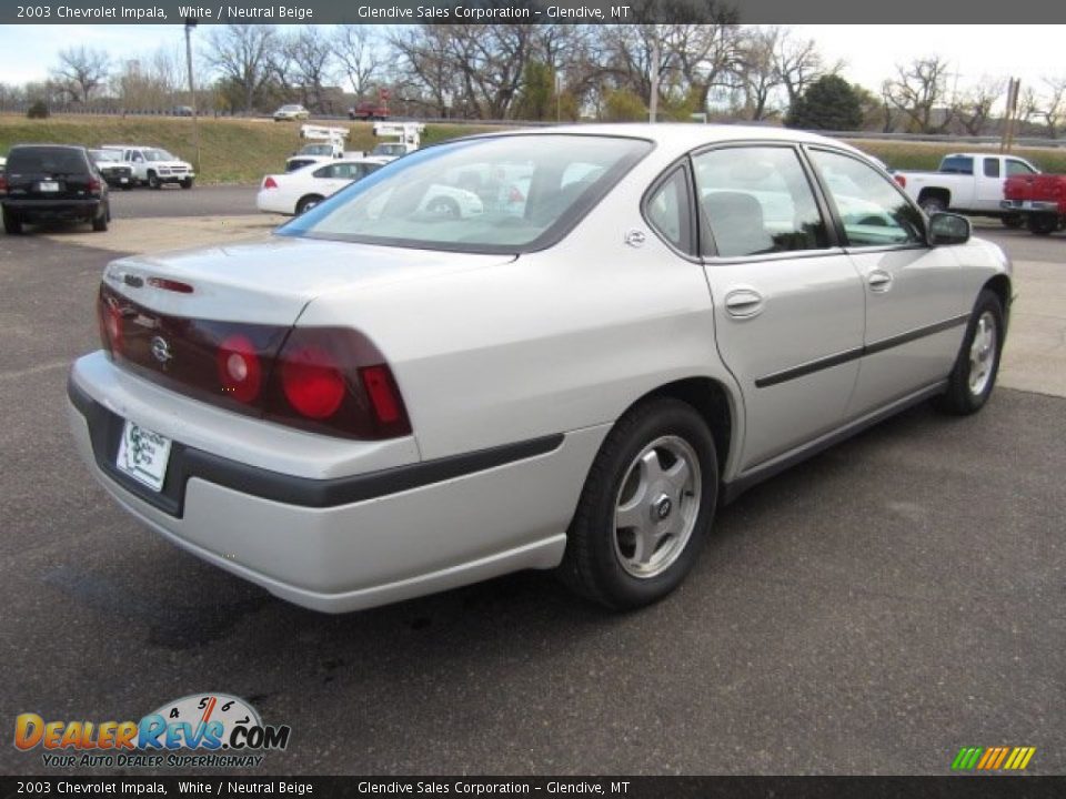 2003 Chevrolet Impala White / Neutral Beige Photo #3