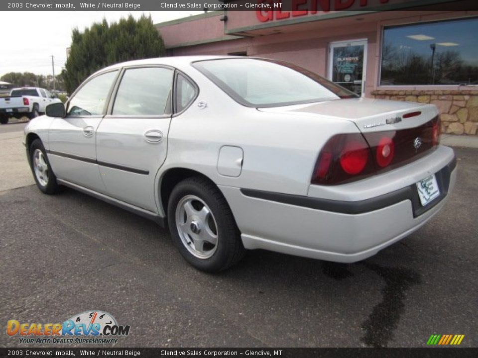 2003 Chevrolet Impala White / Neutral Beige Photo #4