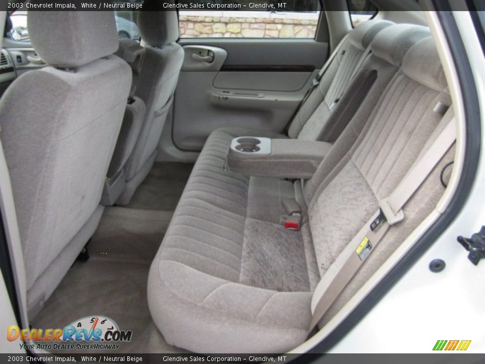 2003 Chevrolet Impala White / Neutral Beige Photo #11