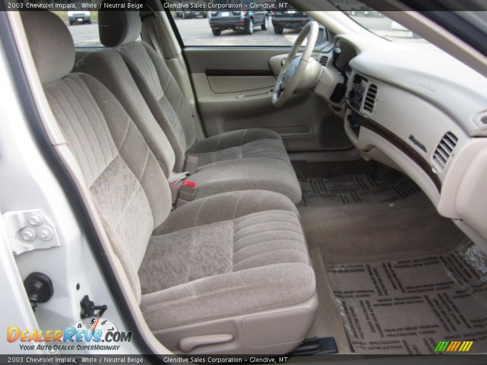 2003 Chevrolet Impala White / Neutral Beige Photo #12