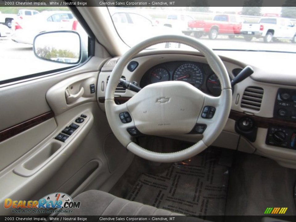 2003 Chevrolet Impala White / Neutral Beige Photo #14
