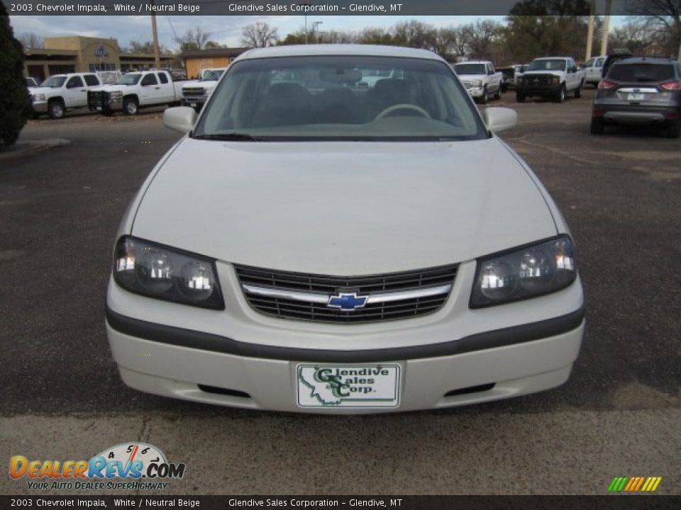 2003 Chevrolet Impala White / Neutral Beige Photo #23