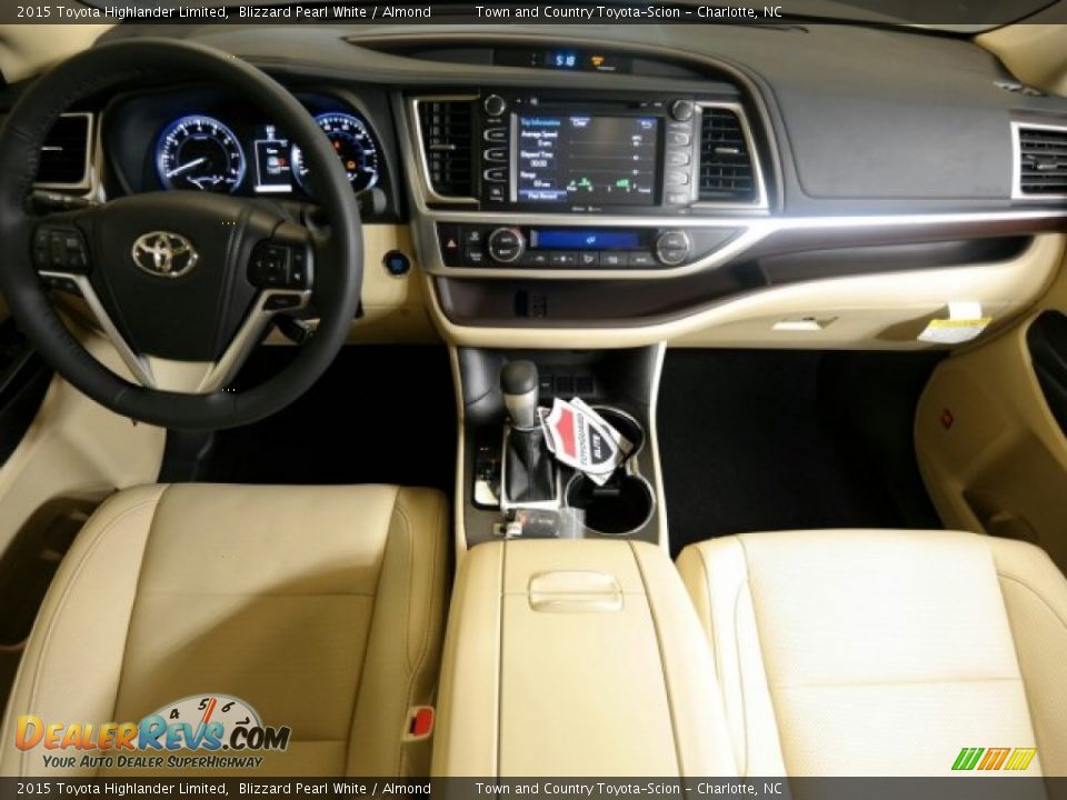 2015 Toyota Highlander Limited Blizzard Pearl White / Almond Photo #13