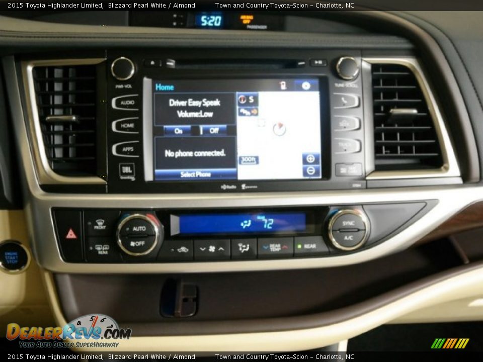 2015 Toyota Highlander Limited Blizzard Pearl White / Almond Photo #15
