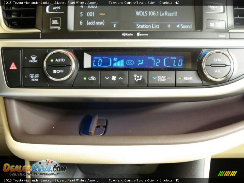 2015 Toyota Highlander Limited Blizzard Pearl White / Almond Photo #20