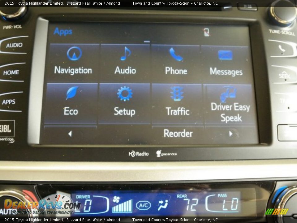 2015 Toyota Highlander Limited Blizzard Pearl White / Almond Photo #22