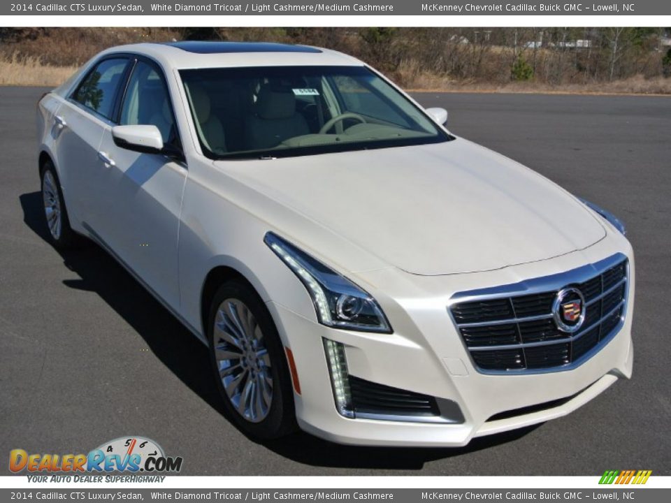 2014 Cadillac CTS Luxury Sedan White Diamond Tricoat / Light Cashmere/Medium Cashmere Photo #1