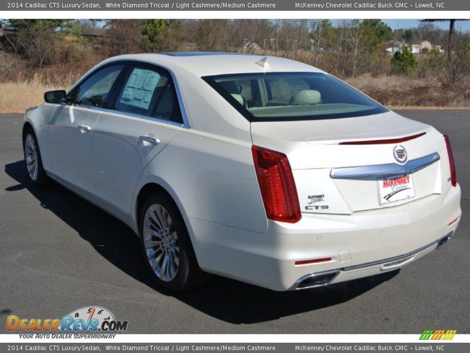 2014 Cadillac CTS Luxury Sedan White Diamond Tricoat / Light Cashmere/Medium Cashmere Photo #4