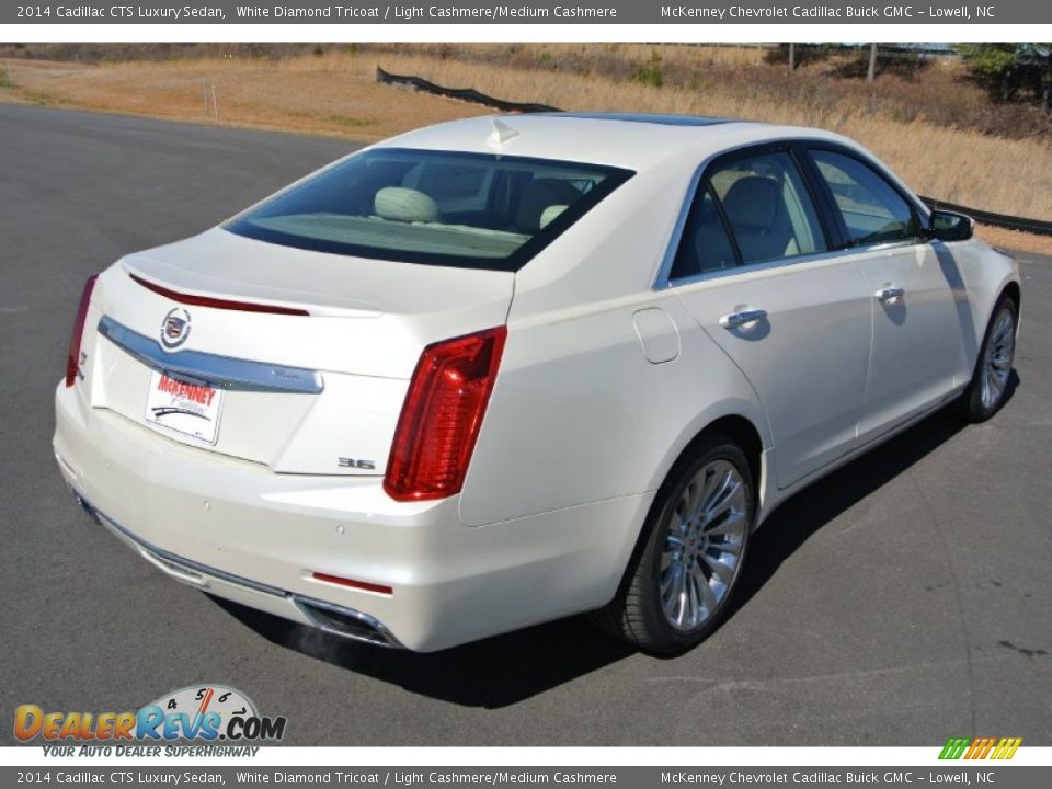 2014 Cadillac CTS Luxury Sedan White Diamond Tricoat / Light Cashmere/Medium Cashmere Photo #5