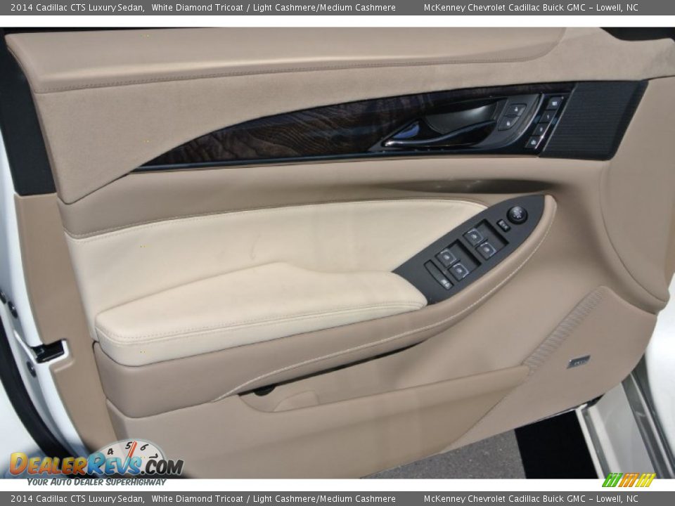 2014 Cadillac CTS Luxury Sedan White Diamond Tricoat / Light Cashmere/Medium Cashmere Photo #9