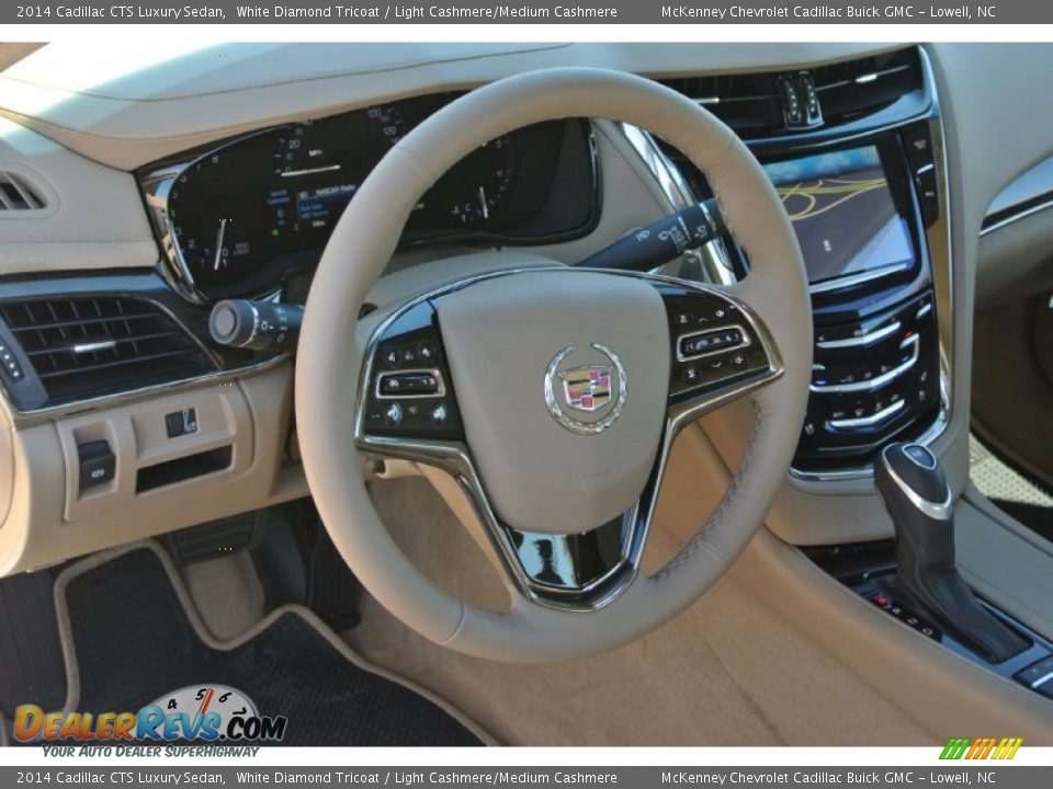 2014 Cadillac CTS Luxury Sedan White Diamond Tricoat / Light Cashmere/Medium Cashmere Photo #22