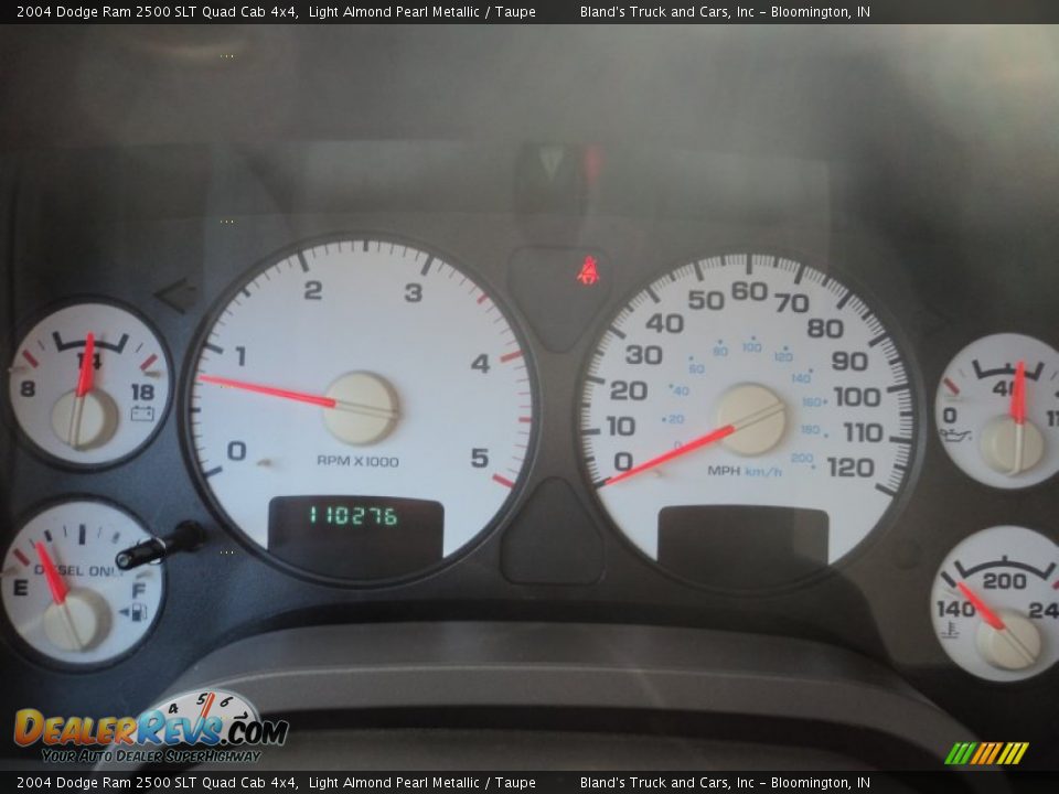 2004 Dodge Ram 2500 SLT Quad Cab 4x4 Light Almond Pearl Metallic / Taupe Photo #13