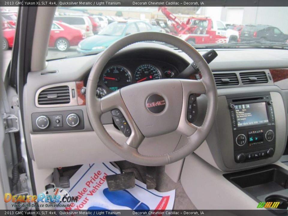 2013 GMC Yukon XL SLT 4x4 Quicksilver Metallic / Light Titanium Photo #11