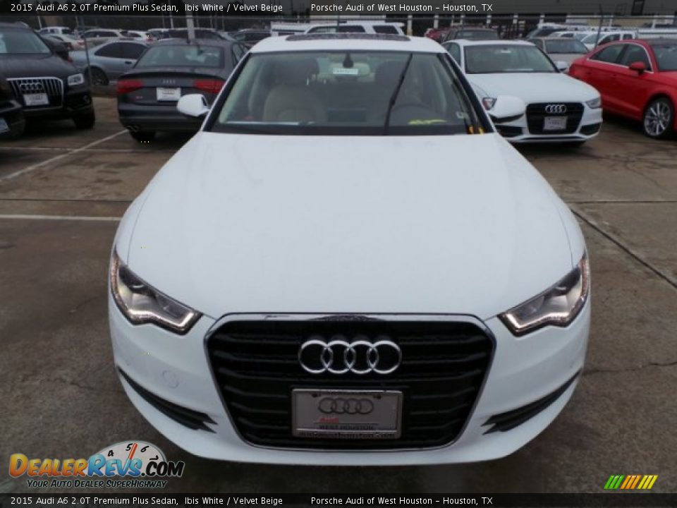 2015 Audi A6 2.0T Premium Plus Sedan Ibis White / Velvet Beige Photo #2