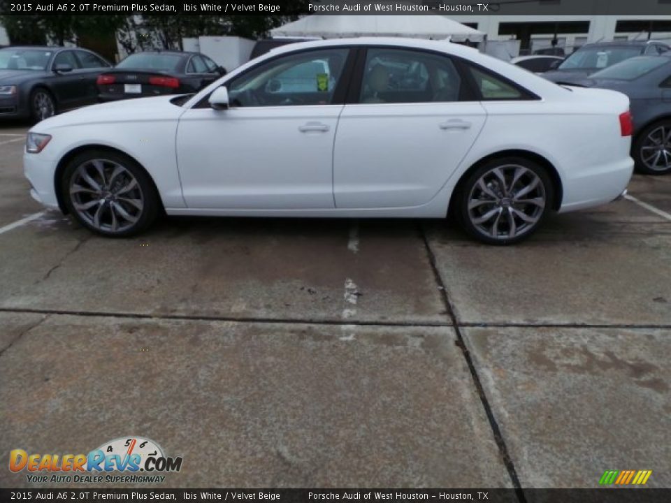 2015 Audi A6 2.0T Premium Plus Sedan Ibis White / Velvet Beige Photo #4