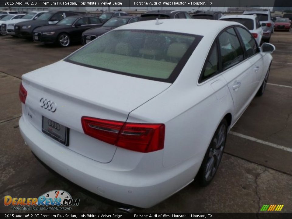 2015 Audi A6 2.0T Premium Plus Sedan Ibis White / Velvet Beige Photo #7