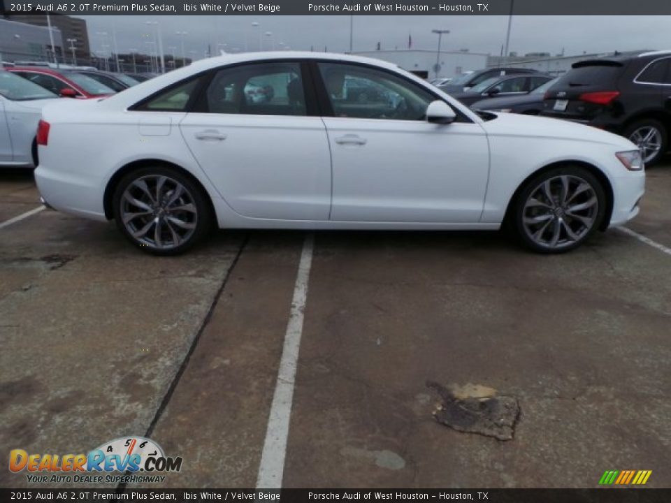 2015 Audi A6 2.0T Premium Plus Sedan Ibis White / Velvet Beige Photo #8