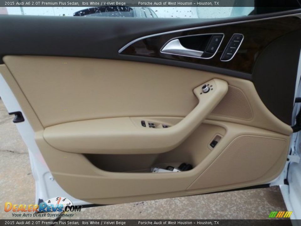 2015 Audi A6 2.0T Premium Plus Sedan Ibis White / Velvet Beige Photo #10