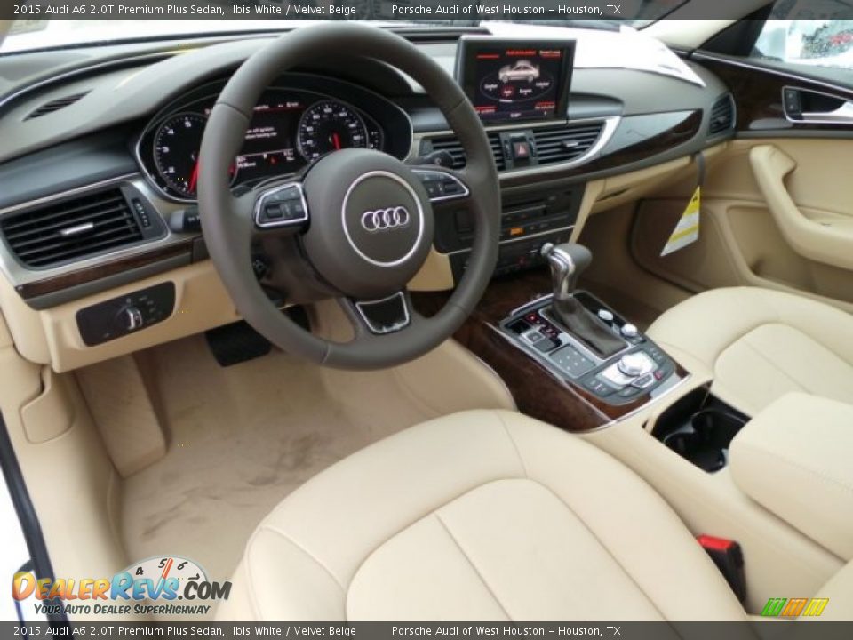 Velvet Beige Interior - 2015 Audi A6 2.0T Premium Plus Sedan Photo #12