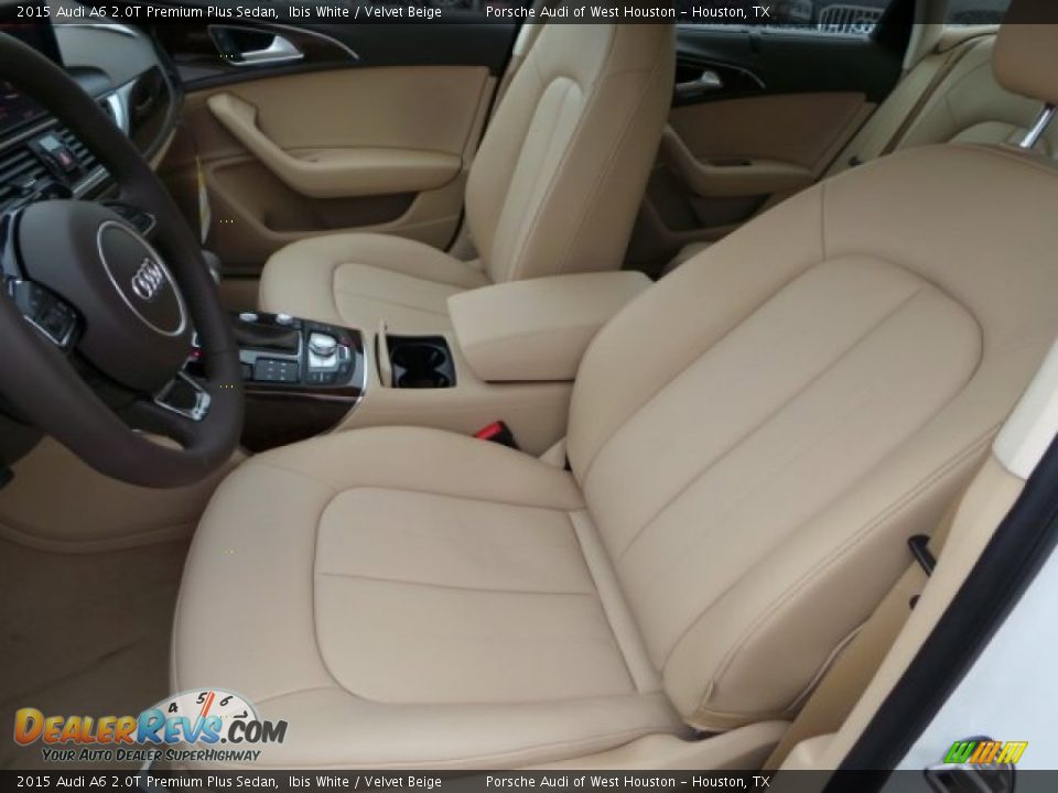 2015 Audi A6 2.0T Premium Plus Sedan Ibis White / Velvet Beige Photo #13