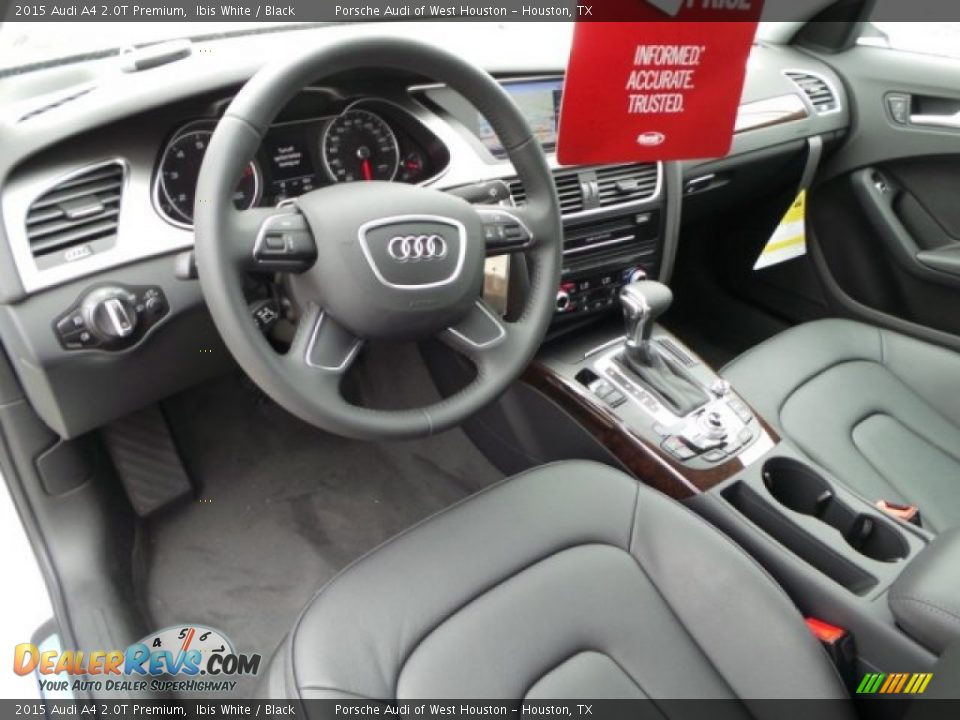 Black Interior - 2015 Audi A4 2.0T Premium Photo #11