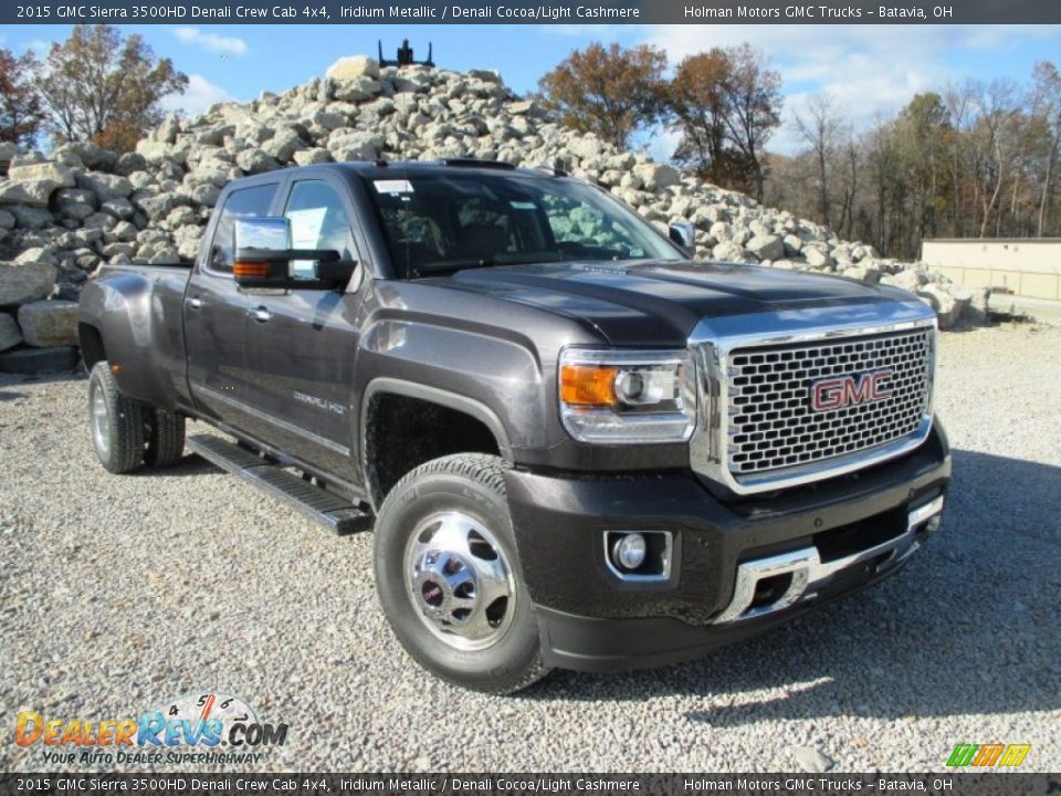 2015 GMC Sierra 3500HD Denali Crew Cab 4x4 Iridium Metallic / Denali Cocoa/Light Cashmere Photo #1