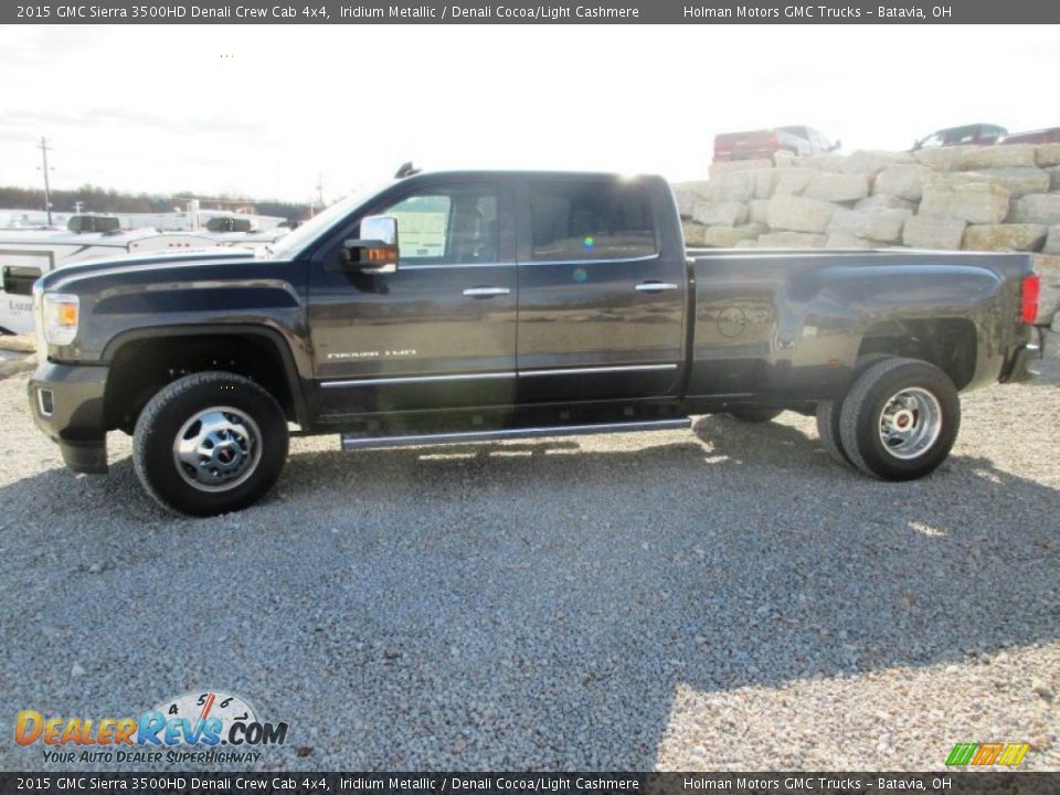 2015 GMC Sierra 3500HD Denali Crew Cab 4x4 Iridium Metallic / Denali Cocoa/Light Cashmere Photo #3