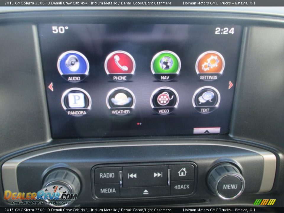2015 GMC Sierra 3500HD Denali Crew Cab 4x4 Iridium Metallic / Denali Cocoa/Light Cashmere Photo #12