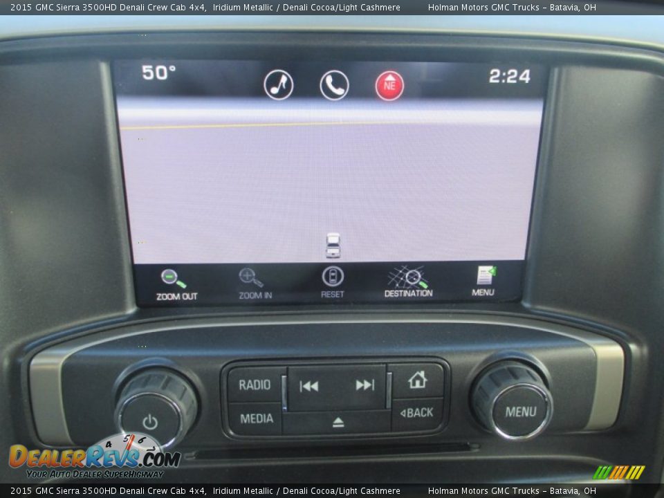 2015 GMC Sierra 3500HD Denali Crew Cab 4x4 Iridium Metallic / Denali Cocoa/Light Cashmere Photo #13