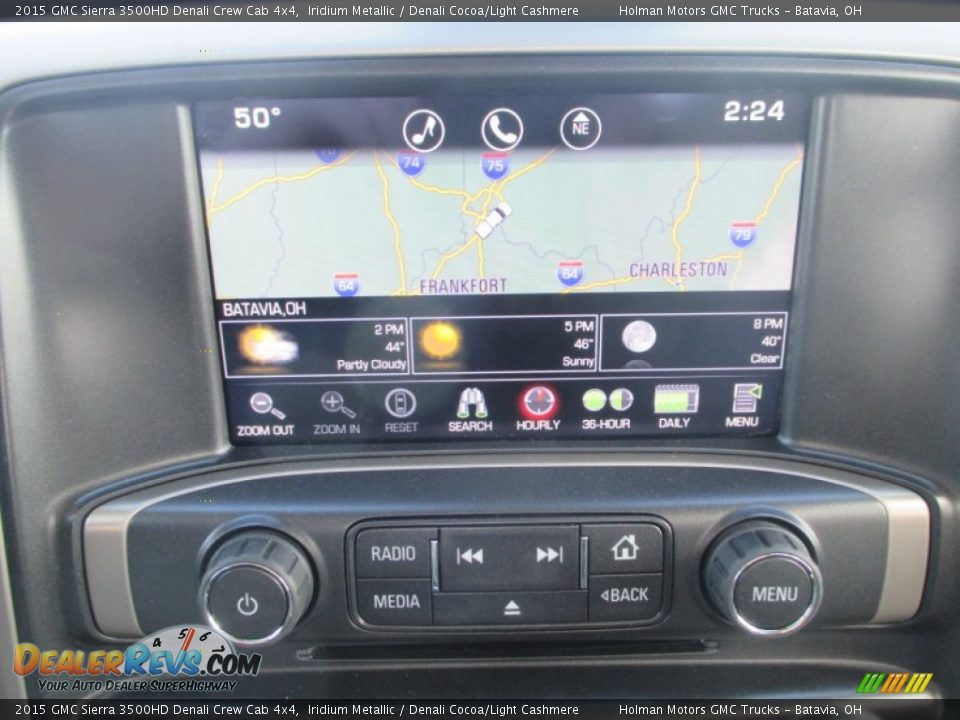 2015 GMC Sierra 3500HD Denali Crew Cab 4x4 Iridium Metallic / Denali Cocoa/Light Cashmere Photo #14